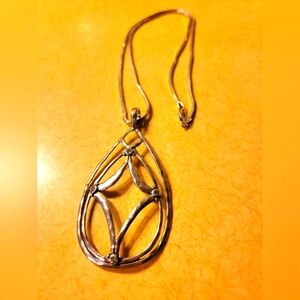 Silpada sterling silver and cz pendant  necklace